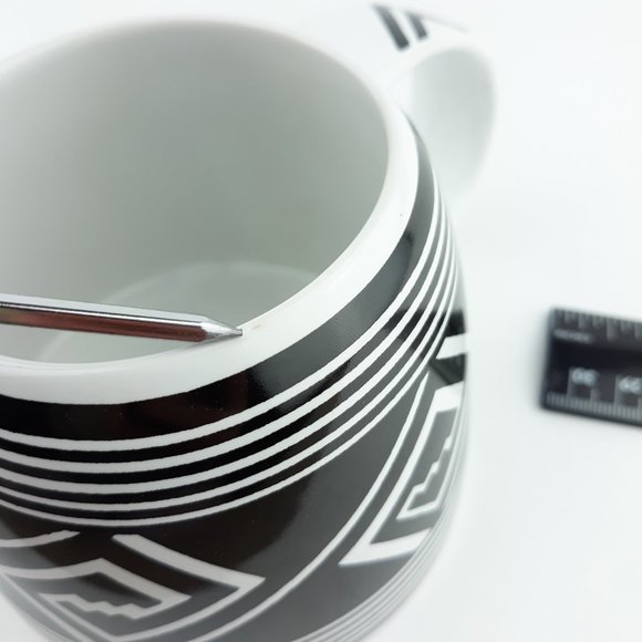 The Treasure Chest Las Cruces No 18 Geometric Aztec Black & White Mug - Picture 10 of 12